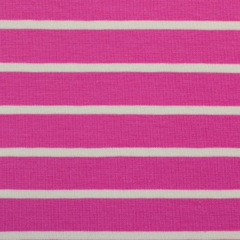 Baumwolljersey -Isa- Streifen - beere weiss