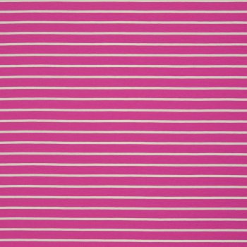 Baumwolljersey -Isa- Streifen - beere weiss