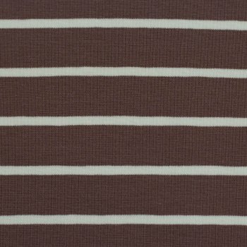 Baumwolljersey -Isa- Streifen – Chocolate / Cream