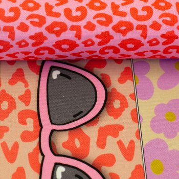 Preview: Canvas - Cherry Picking Bag - Leomuster/Dackel - DIY-Taschen - Paneel - DIY-Nähset