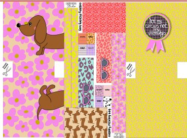 Preview: Canvas - Cherry Picking Bag - Leomuster/Dackel - DIY-Taschen - Paneel - DIY-Nähset