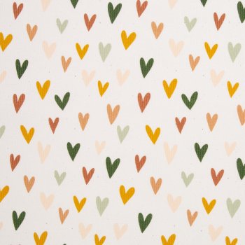 Rippjersey Hearts ocker/grün/weiß