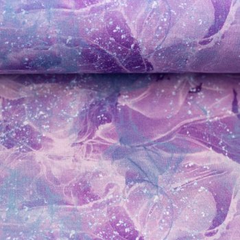 Preview: Modal French Terry Eisblumen Lila-Rosa – Christiane Zielinski
