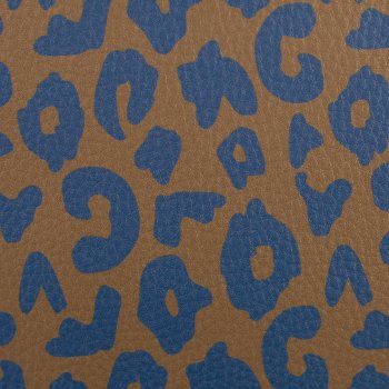 Kunstleder Happy Collection Leo by Cherry Picking ocker/blau