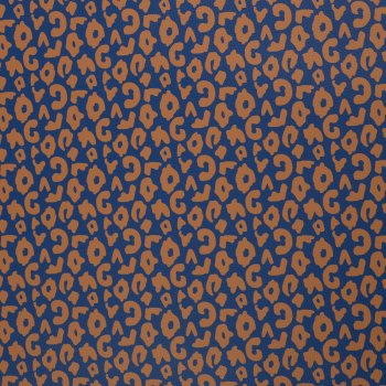 Preview: Kunstleder Happy Collection Leo by Cherry Picking dunkelblau/ocker