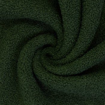 Teddybouclé/ Fleece "Teddy" dunkelgrün/ Swafing