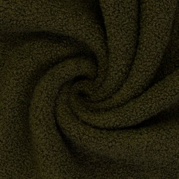 Teddybouclé/ Fleece "Teddy" khaki/ Swafing