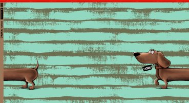 Panel French Terry Dachshund Berny by Thorsten Berger mint