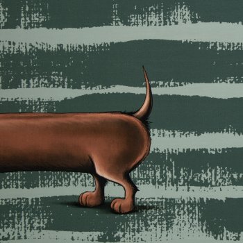 Preview: Panel French Terry Dachshund Berny by Thorsten Berger smaragd