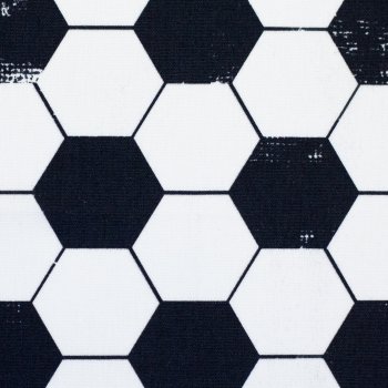 Preview: Baumwolle Webware Swafing Fussball schwarz/ weiss