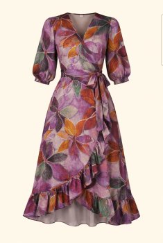 Baumwolljersey elegante Blumen fliederfarben