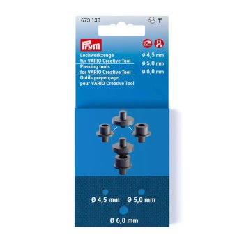 Prym Lochwerkzeuge für Vario-Zange und Vario Creative Tool 4,5mm, 5,0mm und 6,0mm