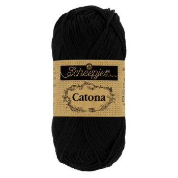 Scheepjes Catona Baumwollgarn 50g  - black / schwarz