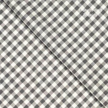 Preview: Baumwolle Seersucker - Checks weiss/grau