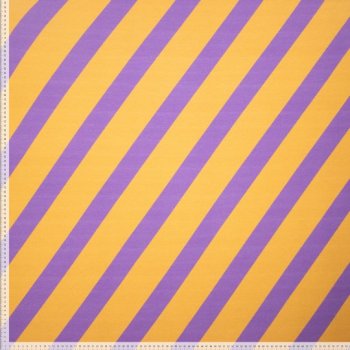 French Terry Diagonale Streife lila/orange