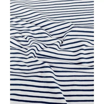 Baumwolljersey marine Streifen