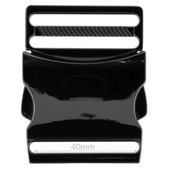 Steckschnalle 40mm Metall nickel schwarz