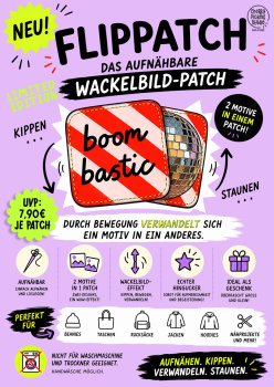 Preview: Flippatch - das aufnähbare Wackelbild-Patch - SMILE