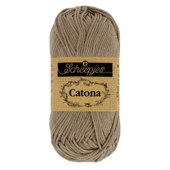 MINI Scheepjes Catona Baumwollgarn 10g  - moon rock / graubraun