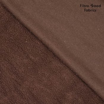 Preview: Fibre Mood | Knit Sheepskin | Teddy Teddystoff | Teddyplüsch | Boucle-Optik | braun