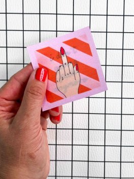 Flippatch - das aufnähbare Wackelbild-Patch - I DON'T GIVE A FUCK ANYMORE