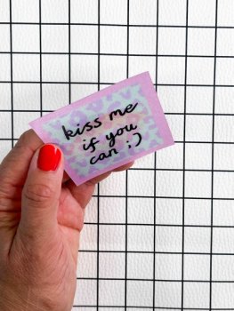 Flippatch - das aufnähbare Wackelbild-Patch - KISS ME IF YOU CAN