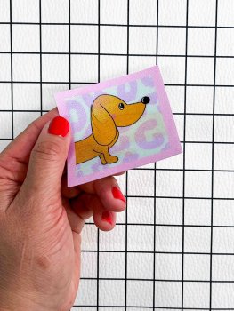 Flippatch - das aufnähbare Wackelbild-Patch - DACKEL / LEO
