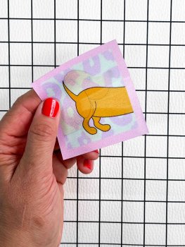 Preview: Flippatch - das aufnähbare Wackelbild-Patch - DACKEL / LEO