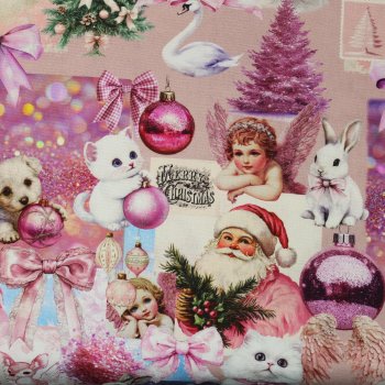 Baumwollstoff Weihnachtliches Motiv