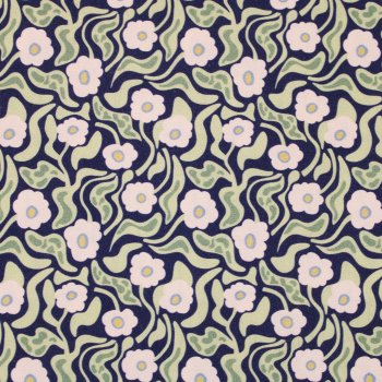 Baumwollwebware Blumen mit gewellten Blätter