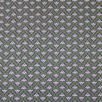 Baumwollwebware Geometric auf grün