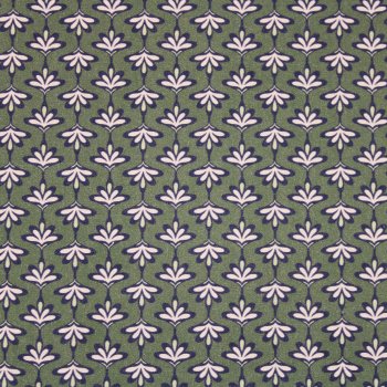 Baumwollwebware Geometric auf grün