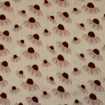 Preview: Musselin Double Gauze „Sonnenhut“ in zartem lachs