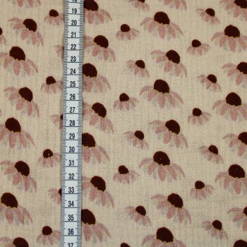 Preview: Musselin Double Gauze „Sonnenhut“ in zartem lachs