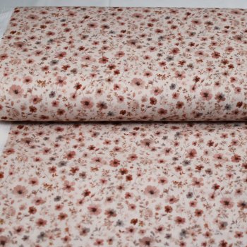 Eigenproduktion Musselin / Double Gauze Florale Eleganz creme rose´