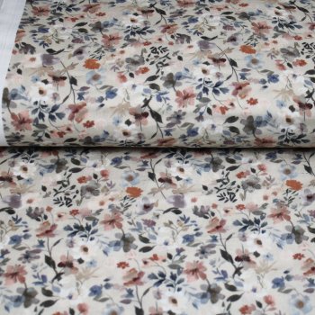 Eigenproduktion Musselin / Double Gauze Blütenzauber creme altrosa