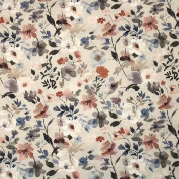 Preview: Eigenproduktion Musselin / Double Gauze Blütenzauber creme altrosa