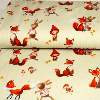 Eigenproduktion Baumwolljersey Frühlings Fuchs