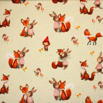 Preview: Eigenproduktion Baumwolljersey Frühlings Fuchs
