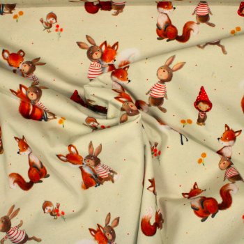 Eigenproduktion Baumwolljersey Frühlings Fuchs