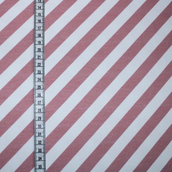 Preview: Eigenproduktion Baumwolljersey Softstreifen in rosa-weiss