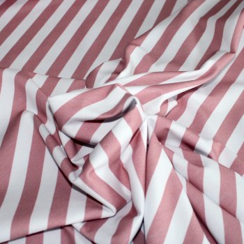 Preview: Eigenproduktion Baumwolljersey Softstreifen in rosa-weiss