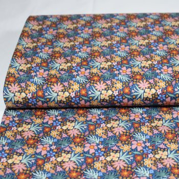 Popeline Baumwollstoff Blumenmeer