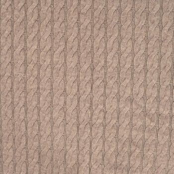 Strickstoff„Nordic Cable Matilda“ – Zopfmuster,  taupe meliert