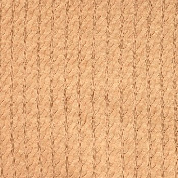 Strickstoff„Nordic Cable Matilda“ – Zopfmuster,  cognac meliert