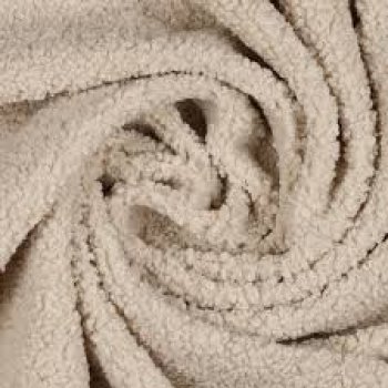 Fibre Mood | Knit Sheepskin | Teddy Teddystoff | Teddyplüsch | Boucle-Optik | light sand | naturfarben
