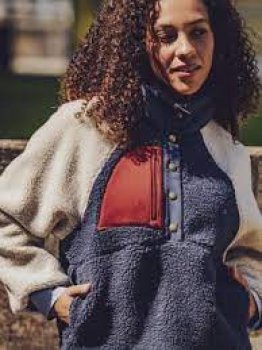 Preview: Fibre Mood | Knit Sheepskin | Teddy Teddystoff | Teddyplüsch | Boucle-Optik | light sand | naturfarben