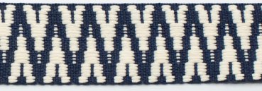 Gurtband 40mm Chevron navy/wollweiss