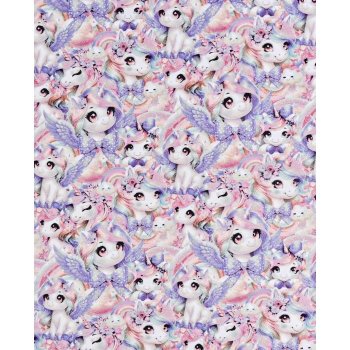 Baumwolljersey Einhorn-Wunderwelt