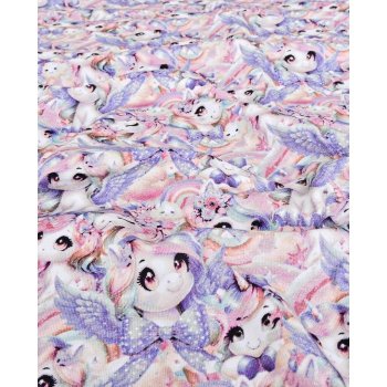 Preview: Baumwolljersey Einhorn-Wunderwelt